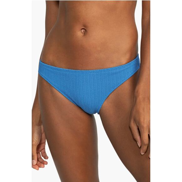 Roxy Aruba Textured Moderate Bikini Bottoms, NWT Size Large Blue - Picture 2 of 9